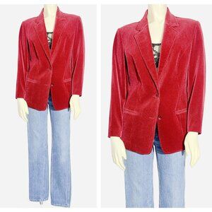 Vintage Brick Red Corduroy Blazer / size Small - Medium